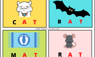 “at” Word Family Flashcards for Kids Featured Image