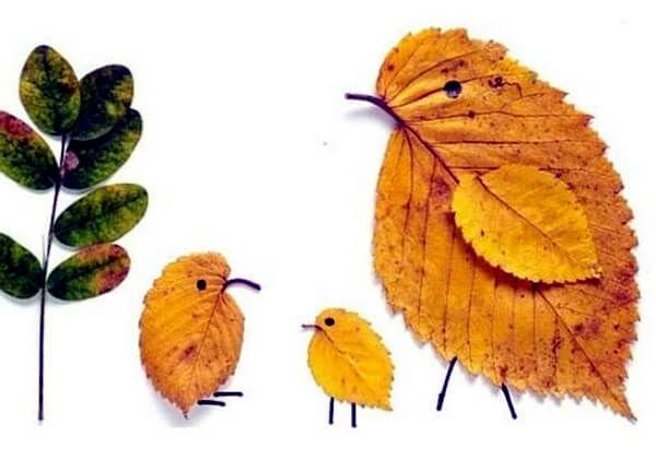 Leaf Animal Art and Craft Ideas Attractive Bird Art & Craft Idea Using Leaf