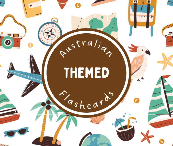 Australian Themed Flashcards For Preschoolers Free Printable Kids