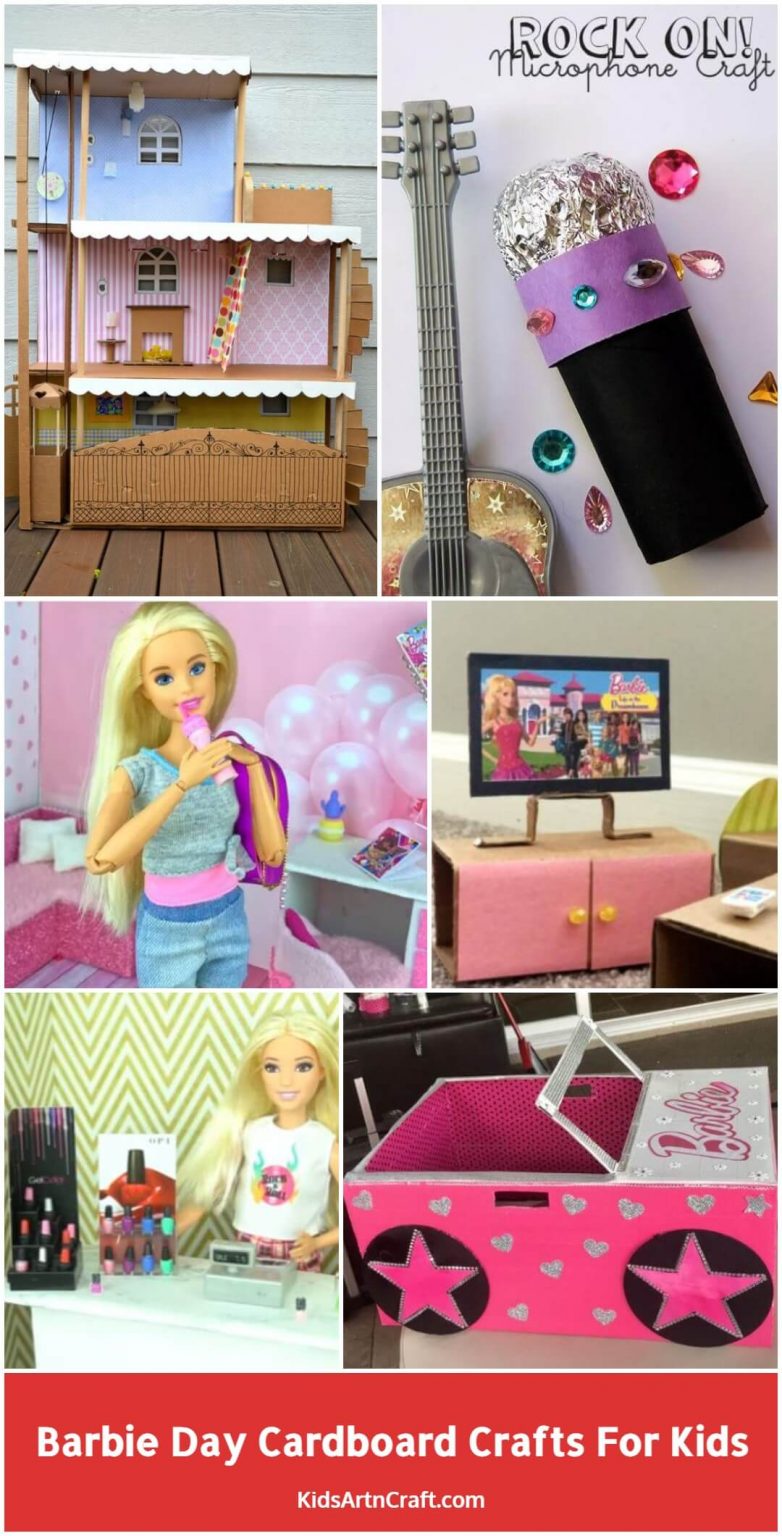 Barbie Day Cardboard Crafts for Kids - Kids Art & Craft