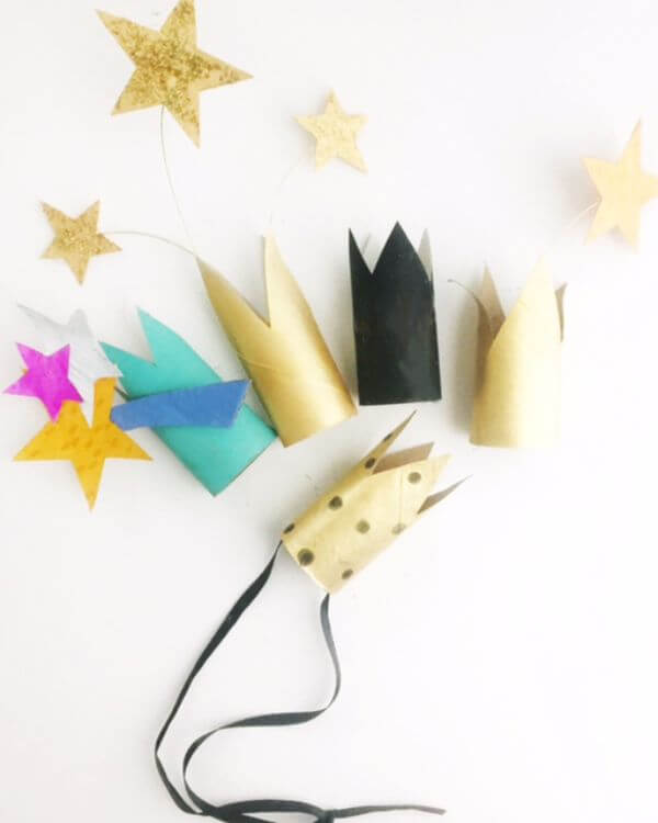 Beautiful New Year's Eve Crown Craft Using Cardboard