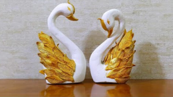 Beautiful Swan Couple Craft With Cardboard For Kids