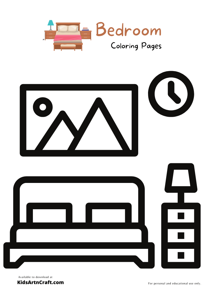 Bedroom Coloring Pages For Kids – Free Printables