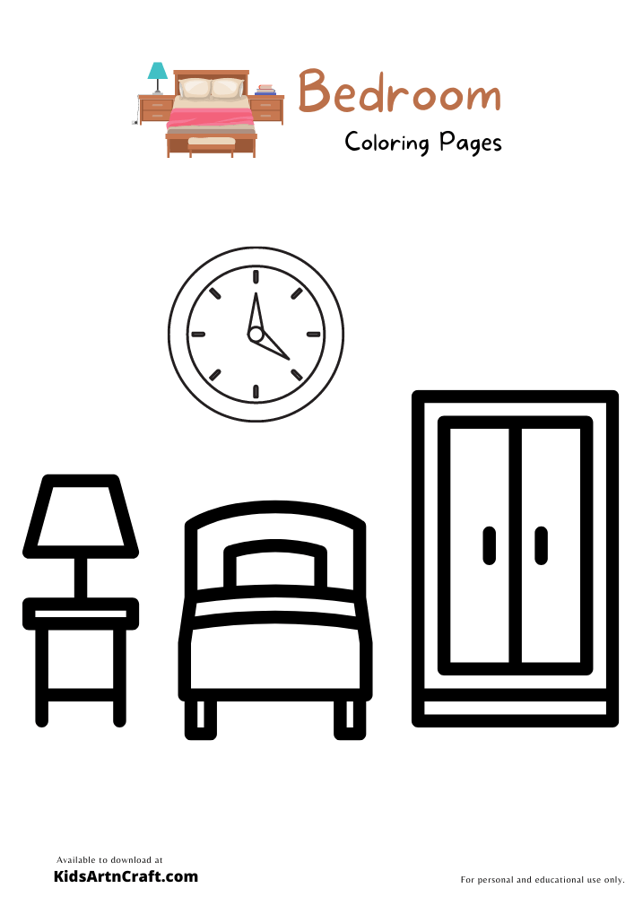 Bedroom Coloring Pages For Kids – Free Printables