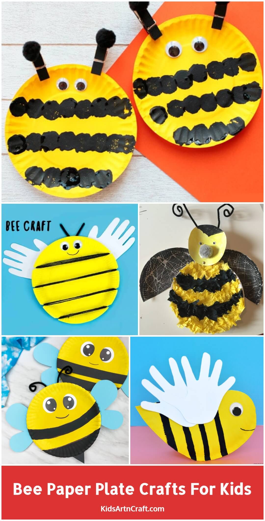 Bee Paper Plate Crafts For Kids