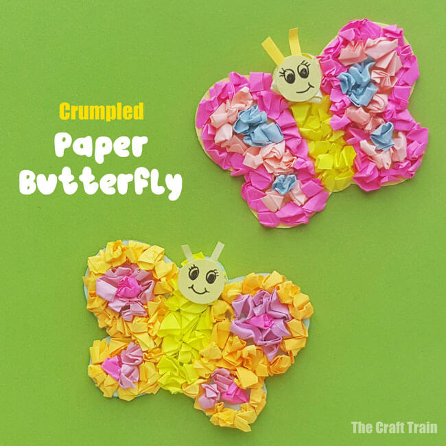 Butterfly Craft & Activity Using Crumpled Paper