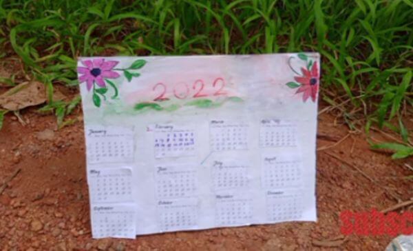 Cardboard Calendar Craft For New Year