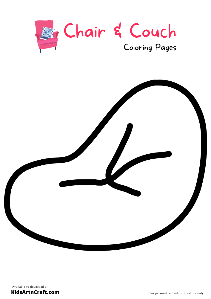 Chair & Couch Coloring Pages For Kids – Free Printables