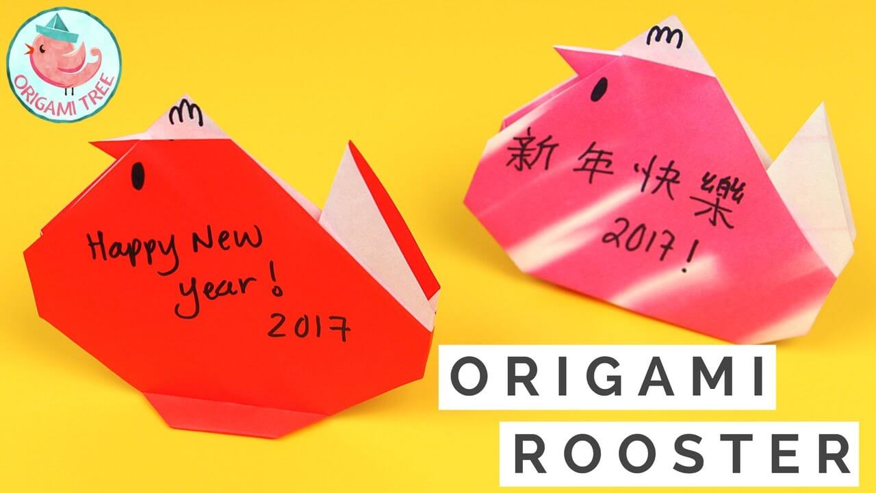 Chinese New Year Origami Rooster Craft Ideas That Kids Can Make
