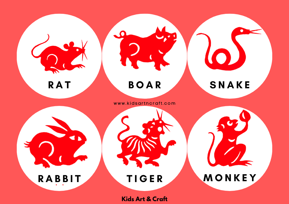 Chinese Zodiac Sign Flashcards For Preschoolers