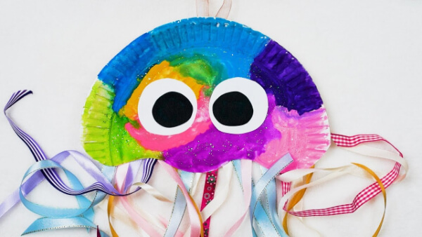 Colorful Paper Plate Jellyfish Craft For Preschoolers
