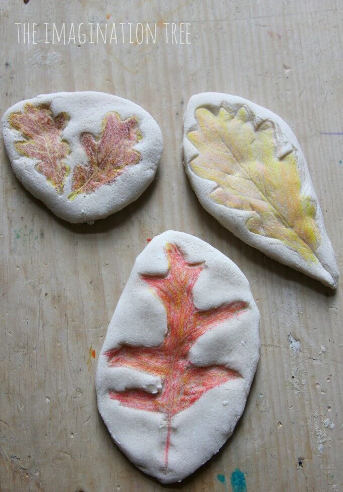 Leaf Painting Art & Craft Ideas Colorful Salt Dough Leaf Craft Step By Step