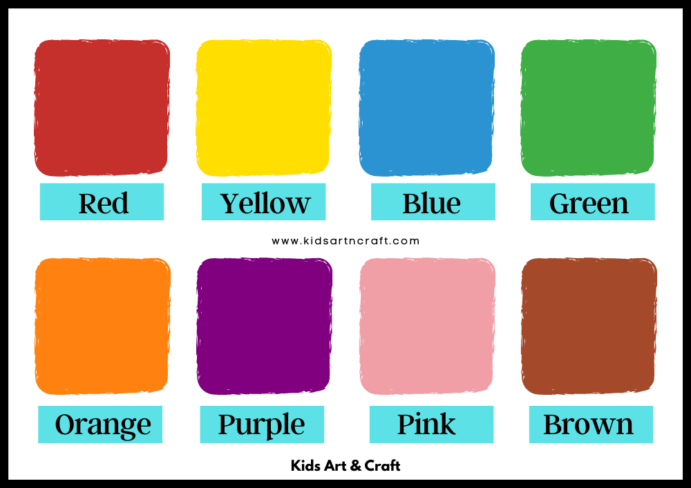 Colours Flashcards For Toddlers