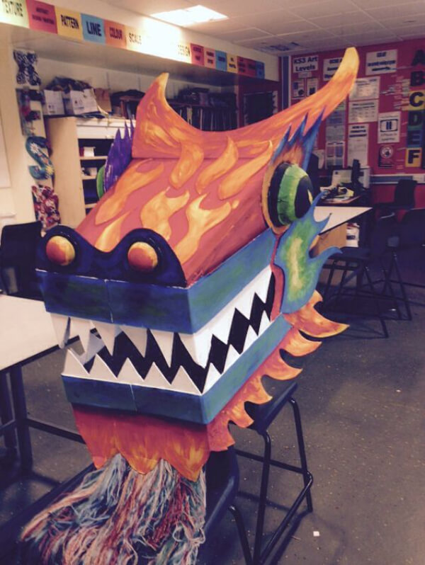 Creative Cardboard Dragon Craft For Kids