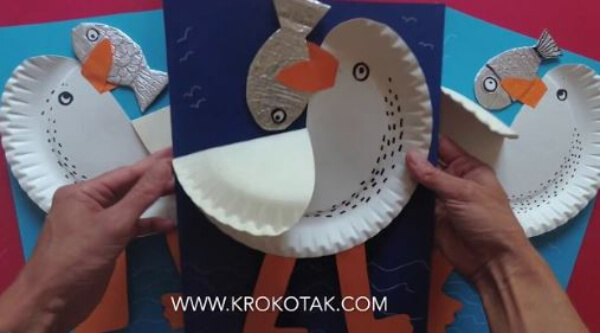 Creative Gull Craft With Paper Plate For Kids