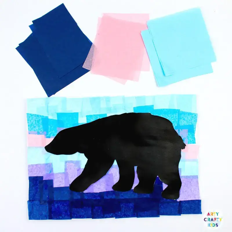 Creative Polar Bear Tissue Paper Craft