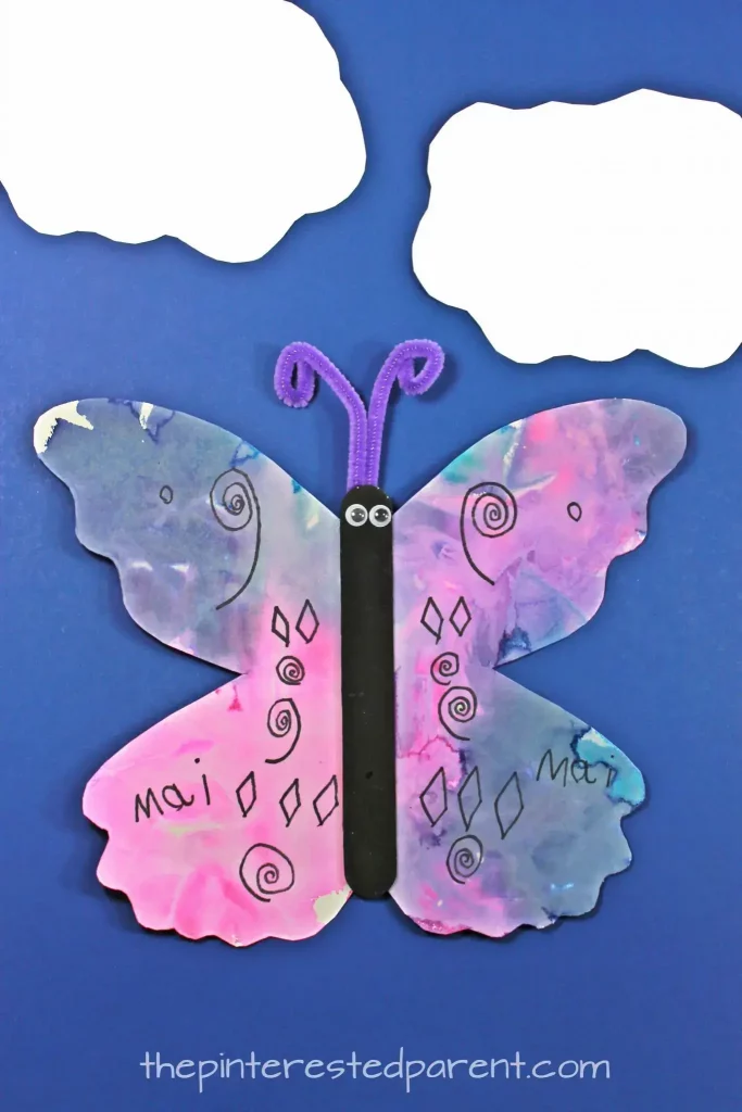 Creative Tissue Paper Watercolor Butterfly For Kids