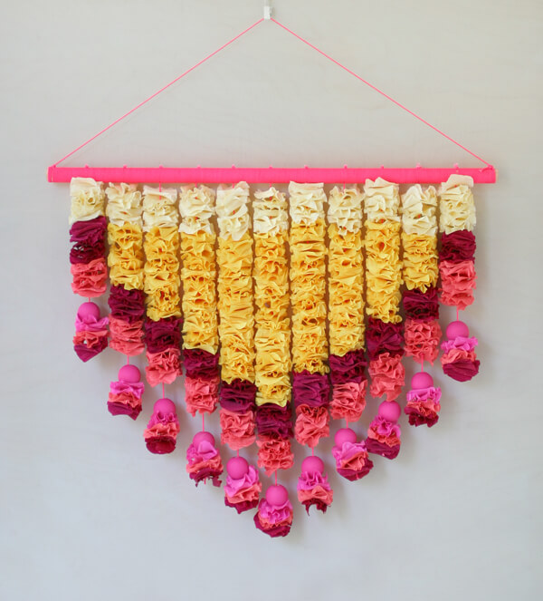 Crepe Paper Wall Hanging Decoration For Festival