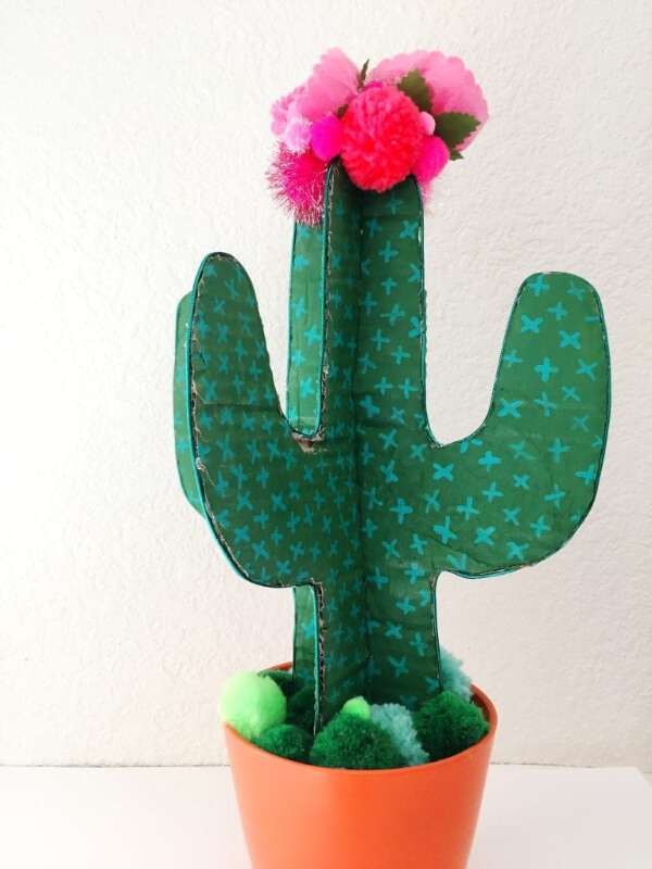 Cactus Craft Using Cardboard Box For KIds