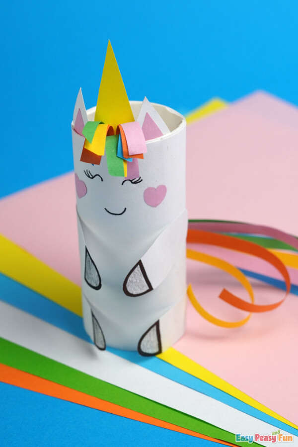 Cute Unicorn Toilet Paper Roll Craft Idea
