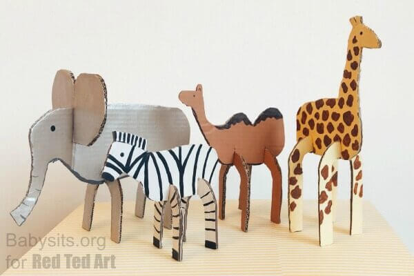 DIY Animal Toy Craft Idea Using Cardboard