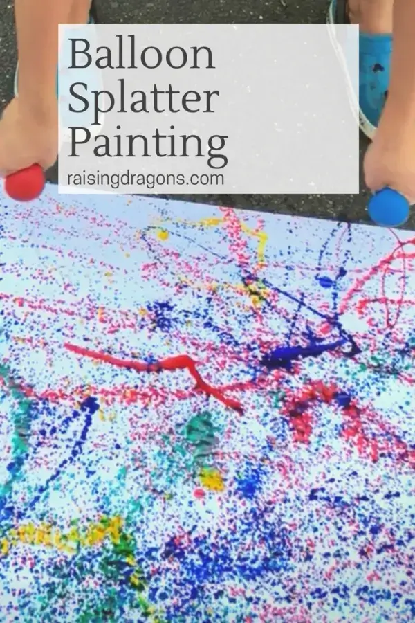 DIY Balloon Splatter Painting For Kids