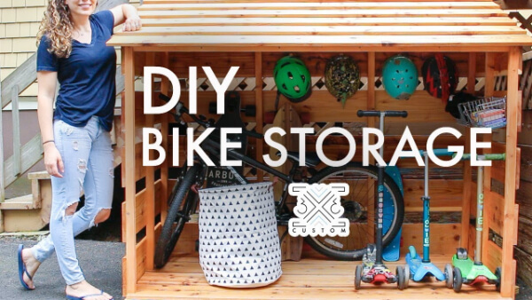 DIY Bike Storage Shed Outdoor Garden Toy Craft Ideas