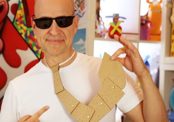 DIY Cardboard Tie Craft Idea For Father's Day
