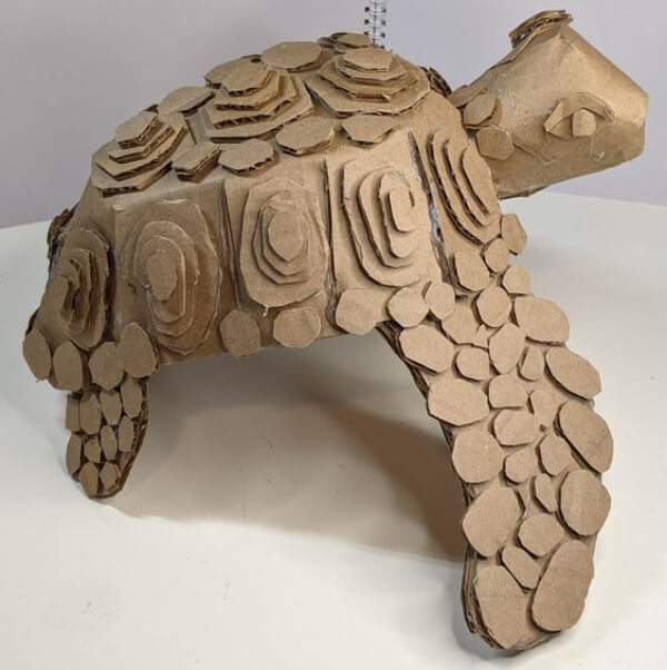 DIY Cardboard Turtle Craft For Kids 