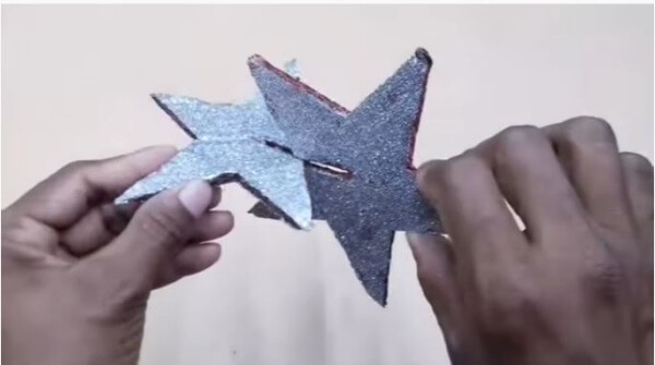 DIY Christmas Star Cardboard Craft For Kids