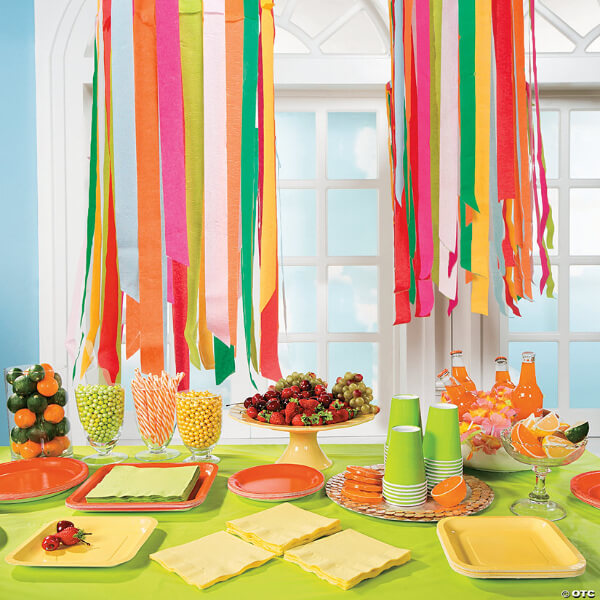 Colorful Crepe Paper Party Decoration For Classroom