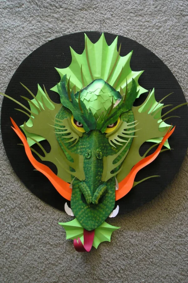 DIY Colorful Dragon Art & Craft Using Cardboard For Kids
