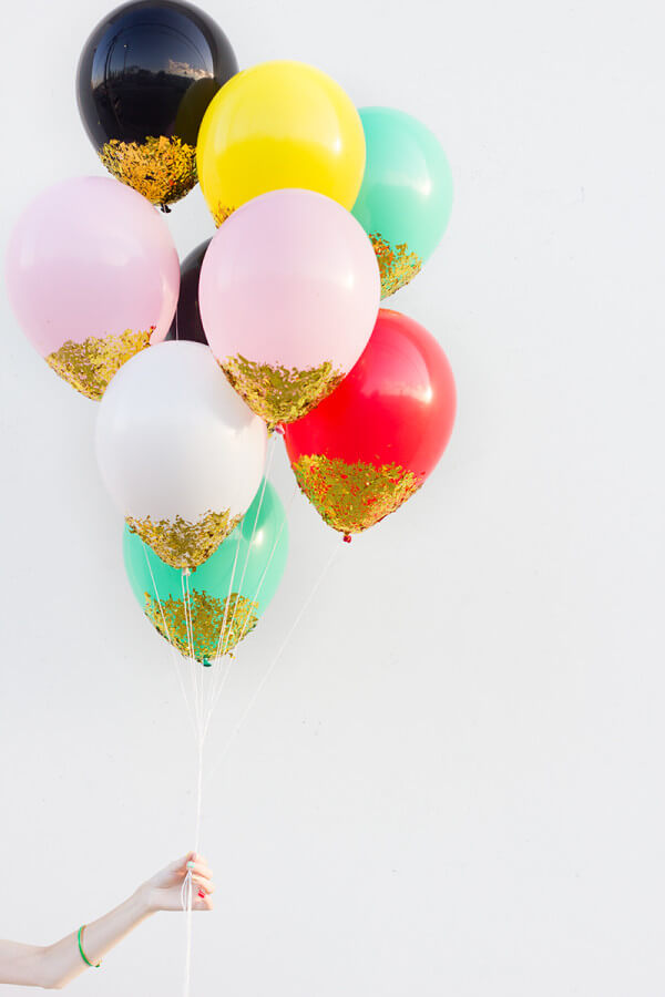 DIY Confetti Dipped Balloons For Kids DIY Crafts Using Balloon For Kids 