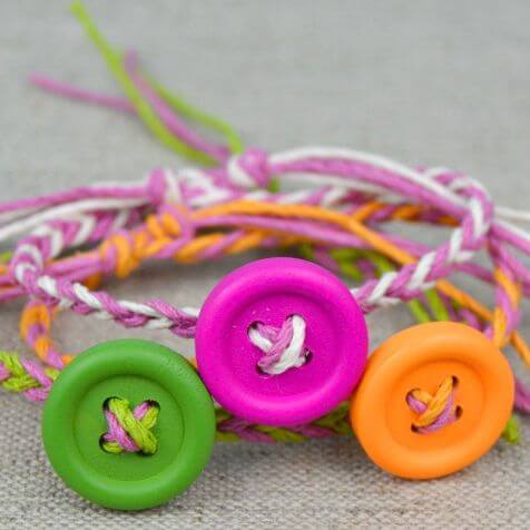 DIY Crafts Button Friendship Bracelet Pattern For Kids DIY Friendship Day Crafts For Kids