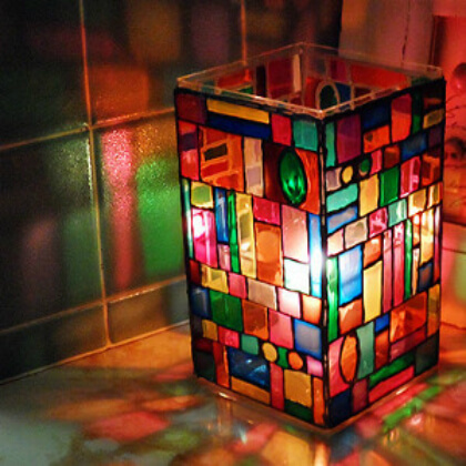 DIY Create A Beautiful Mosaic Stained Glass Craft DIY Stained Glass Crafts