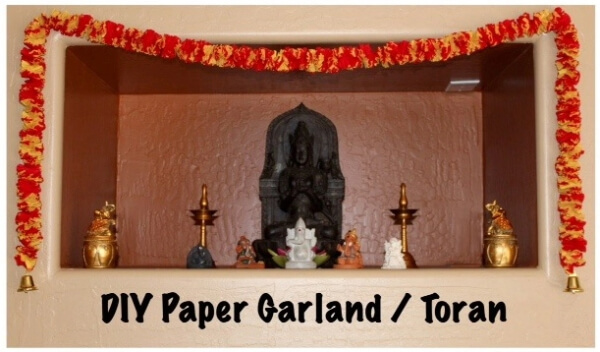 DIY Crepe Paper Garland Decoration Idea For Diwali