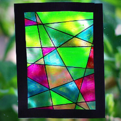 DIY Easy To Make A Highlighter Stained Glass Craft DIY Stained Glass Crafts 