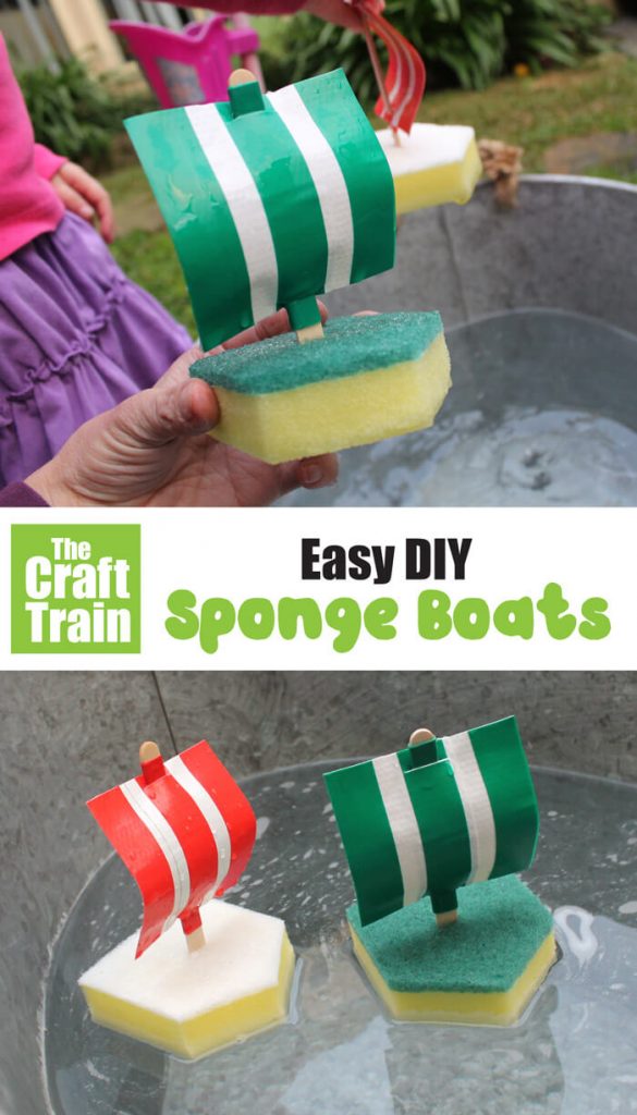 DIY Easy To Make Sponge Boat For Kids DIY Boat Toys To Make At Home 