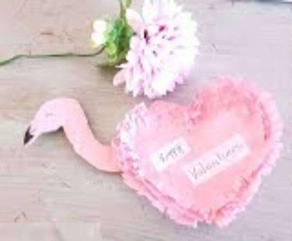 DIY Flamingo Card Craft With Cardboard