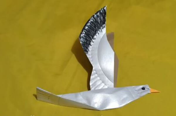 DIY Gull Craft With Paper Plate For Kids