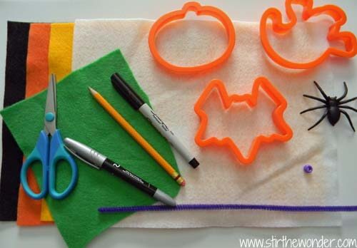 DIY Halloween Themed Threading Activity For Toddlers