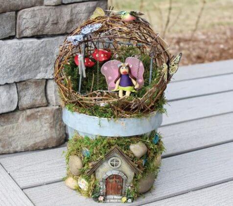DIY Handmade Craft Beautiful Dollhouse Fairy Garden Art DIY Miniature treehouse Ideas
