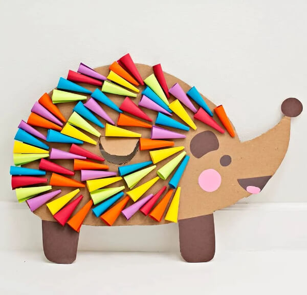 DIY Hedgehog Cardboard Costume Craft For Kids