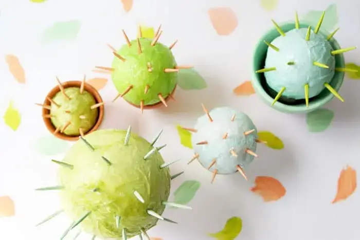 DIY How To Make A Cool Cactus With Kids- Step By Step Tutorial DIY Tissue Paper Craft Ideas
