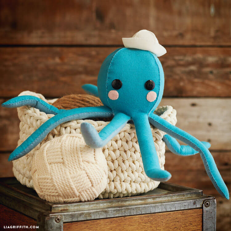 DIY How To Make A Felt Octopus Stuffie For Kids DIY Felt Toys To Make At Home
