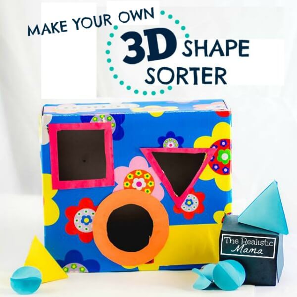 DIY How to Make Toys At Home With Paper 3D SHAPE SORTER
