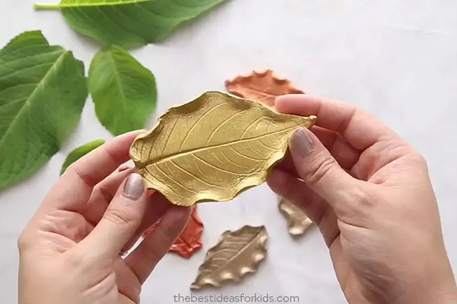 Leaf Art and Craft Ideas For Kids DIY Leaf Clay Dish Craft Activity For 4th Grade