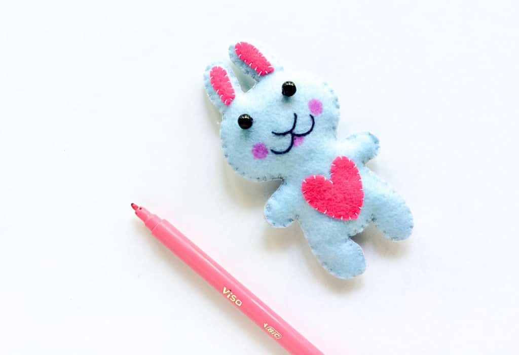 DIY Learning How To Make Felt Plushie Bunny Step By STEP Tutorial For Kids 
