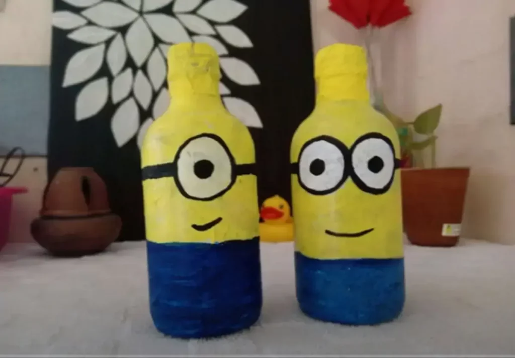 DIY Minion bottles Craft For Kids