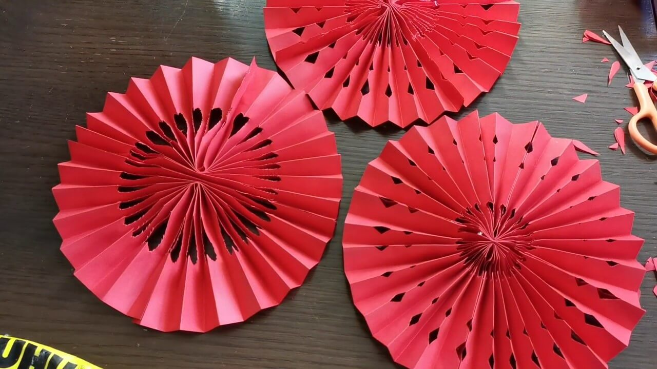DIY Origami Fan For Chinese New Year